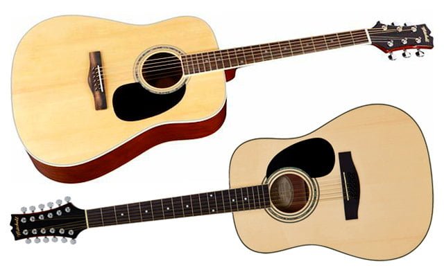 Mitchell D120 and D120S12E acoustic guitars