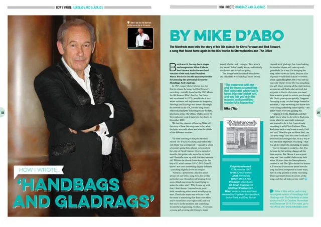 How I wrote 'Handbags And Gladrags' by Mike d'Abo - Songwriting