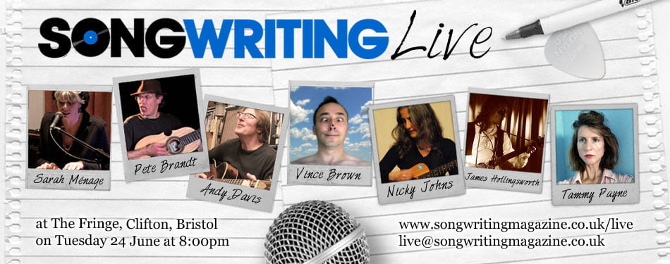 Songwriting Live, Bristol banner – 24 Jun