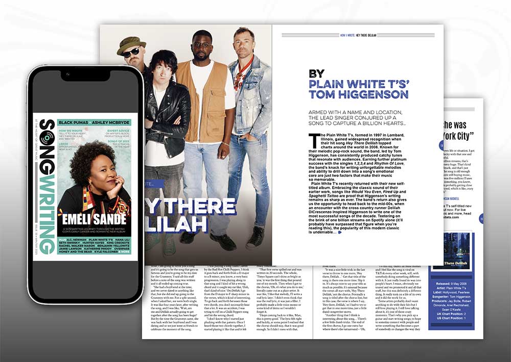 How I wrote 'Hey There Delilah' first appeared in Songwriting Magazine Winter 2023