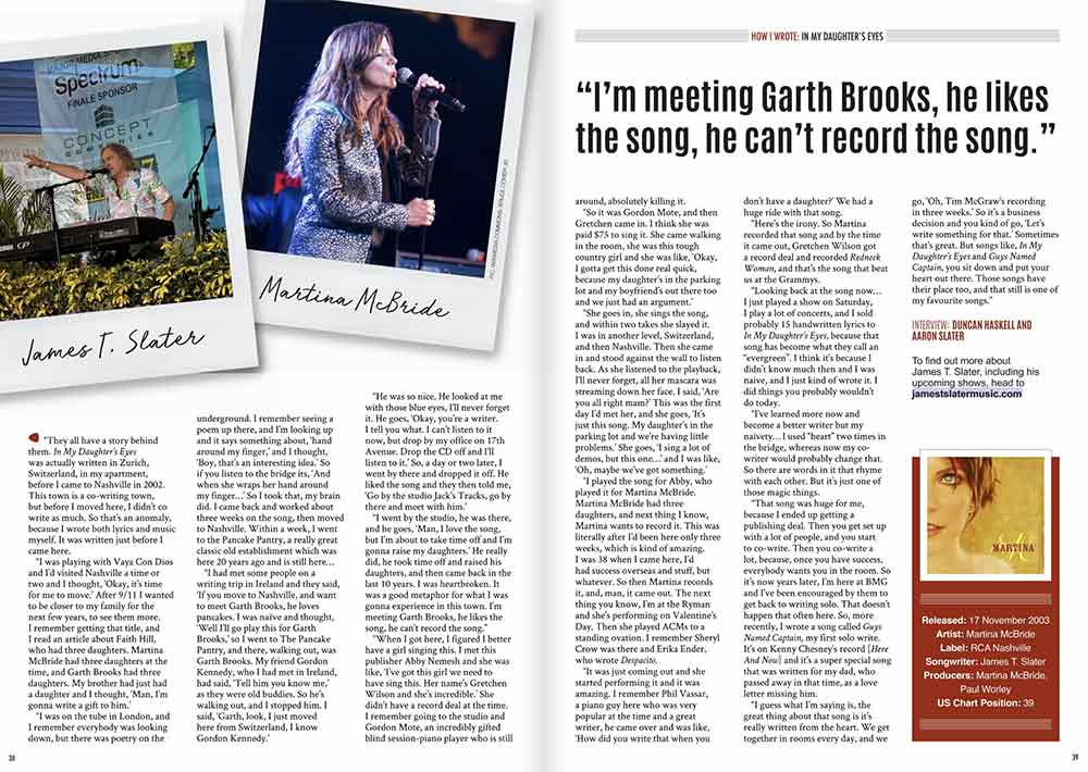 How I wrote In My Daughters Eyes in Songwriting Magazine