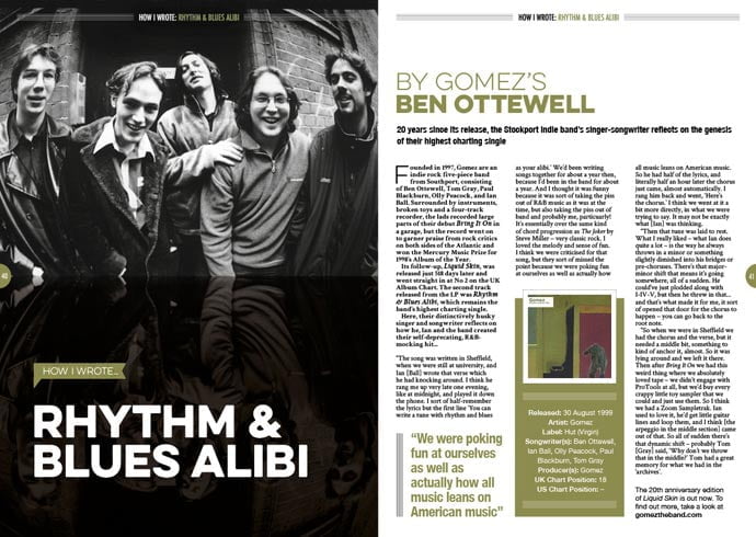 How I wrote 'Rhythm & Blues Alibi' by Gomez's Ben Ottewell
