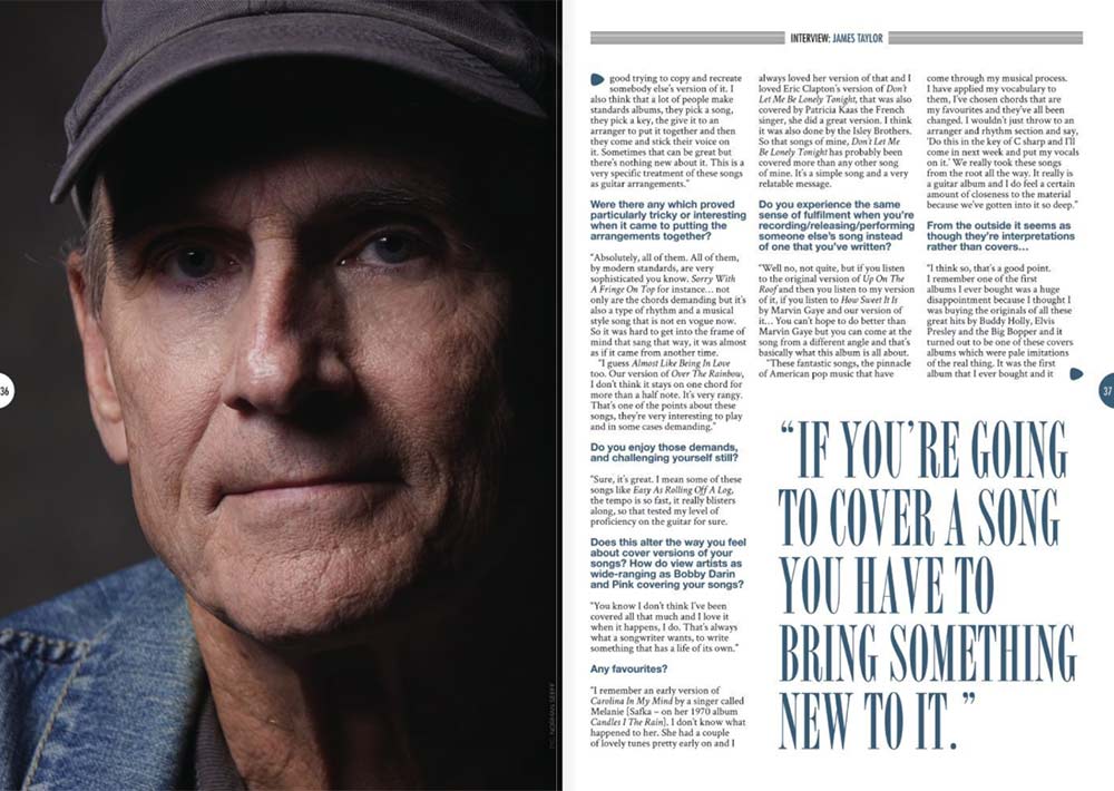 James Taylor in Songwriting Magazine Autumn 2020