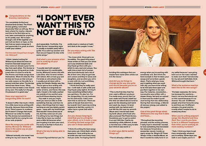 Miranda Lambert in Songwriting Magazine