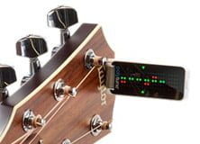 The world’s first polyphonic clip-on guitar tuner